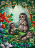 Hedgehogs Cartoon Family Diamond Painting